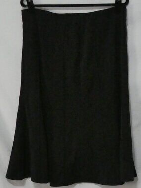 The Vintage Sophisticate LUCIEN DAUNOIS COLLECTION Black Flared Midi Skirt - 42